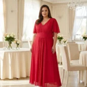 sukienka-rozkloszowana-maxi-z-paskiem-na-wesele-plus-size-czerwona