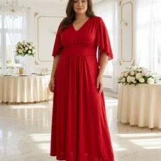 sukienka-rozkloszowana-maxi-z-paskiem-na-wesele-plus-size-czerwona