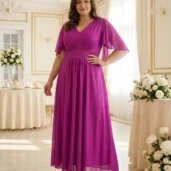 sukienka-rozkloszowana-maxi-z-paskiem-na-wesele-plus-size-fuksja