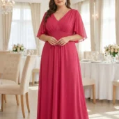 sukienka-rozkloszowana-maxi-z-paskiem-na-wesele-plus-size-fuksja