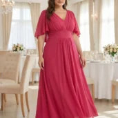 sukienka-rozkloszowana-maxi-z-paskiem-na-wesele-plus-size-fuksja