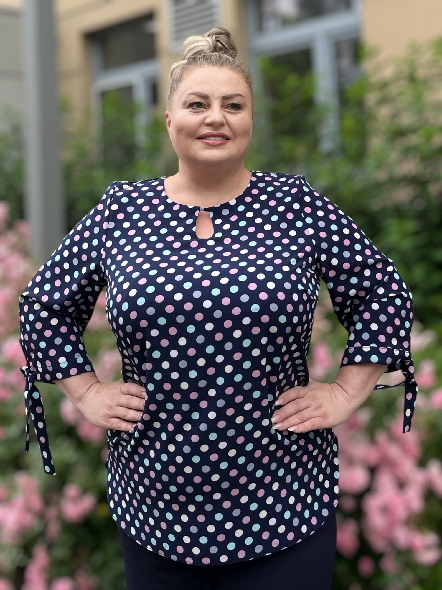 bluzka_damska_groszki_plus_size bluzka_damska_groszki_plus_size