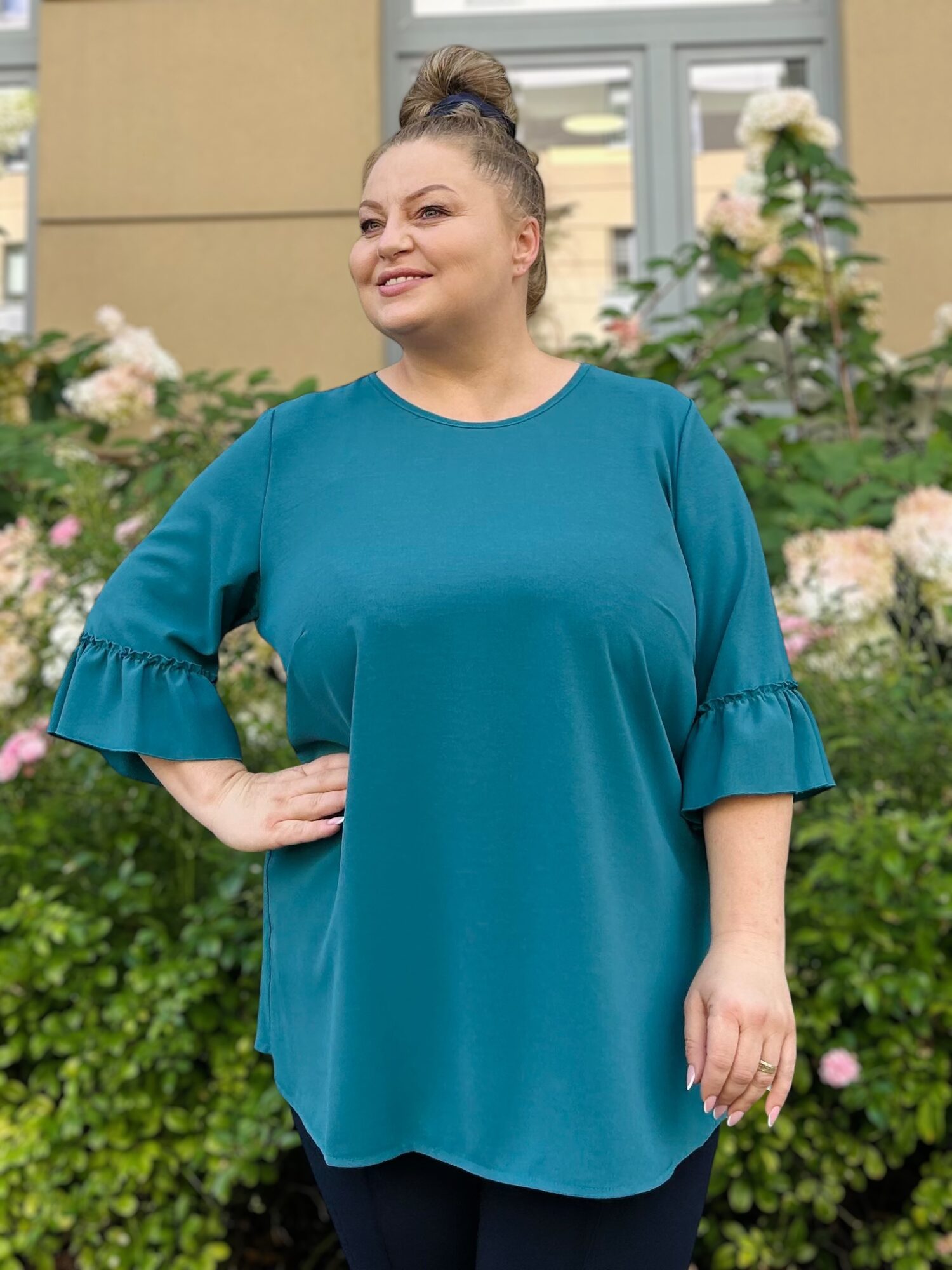 bluzka-iza-turkusowa-plus-size