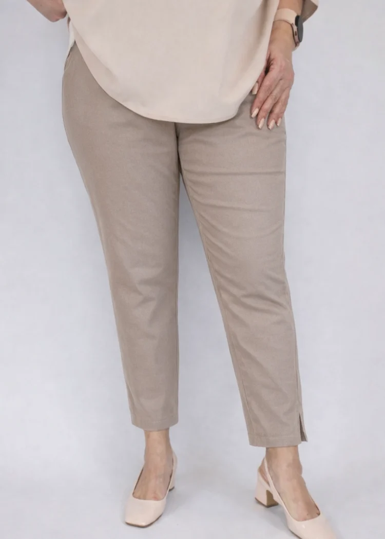 Spodnie cygaretki z bengaliny plus size