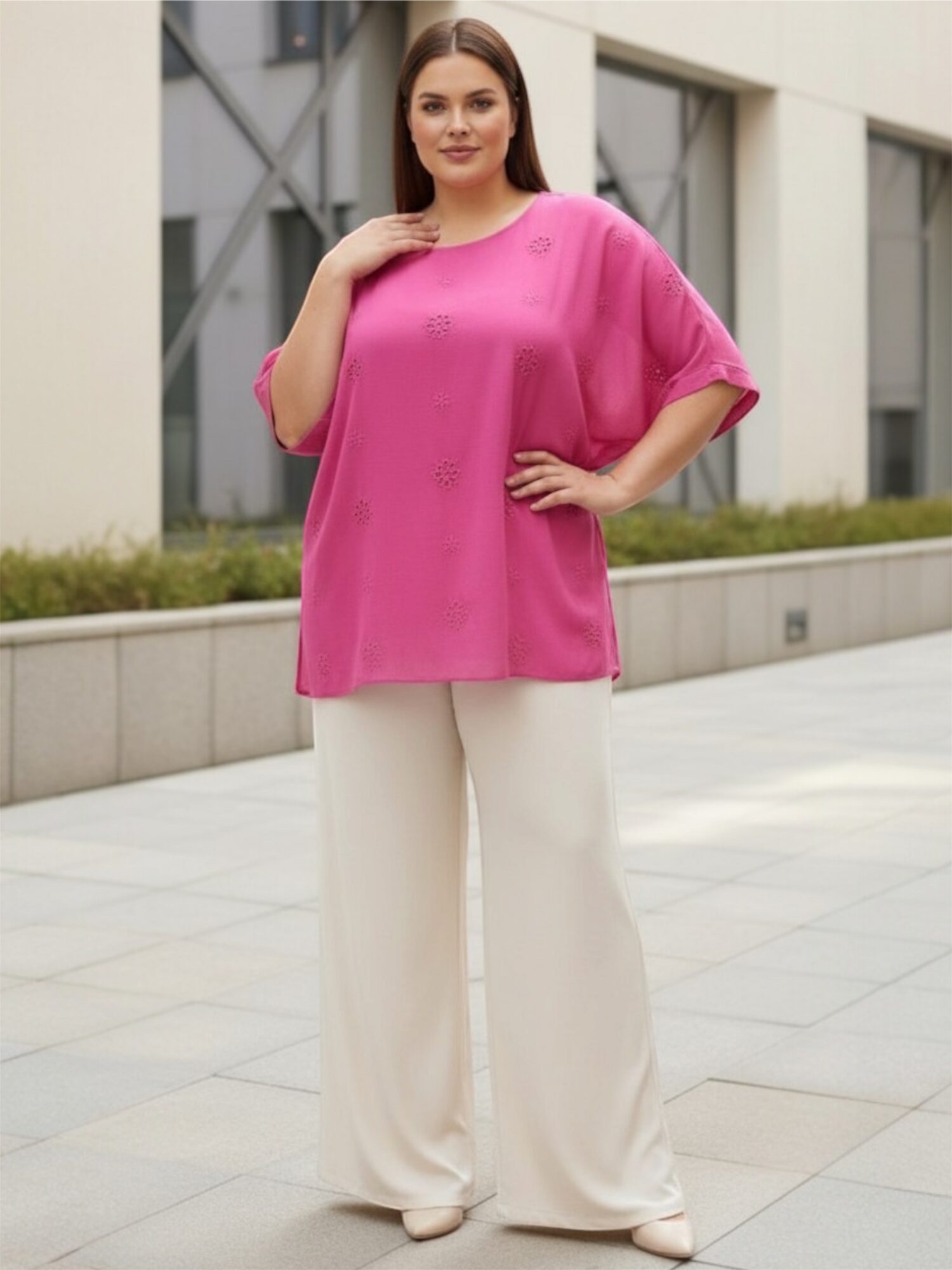 bluzka_damska_amarantowa_rozowa_plus_size_wiosna_lato