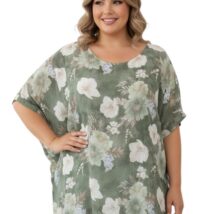 bluzka_oliwkowa_przewiewna_kwiaty_xxl