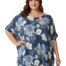 bluzka_granatowa_xxl_kwiaty_wiosna_lato