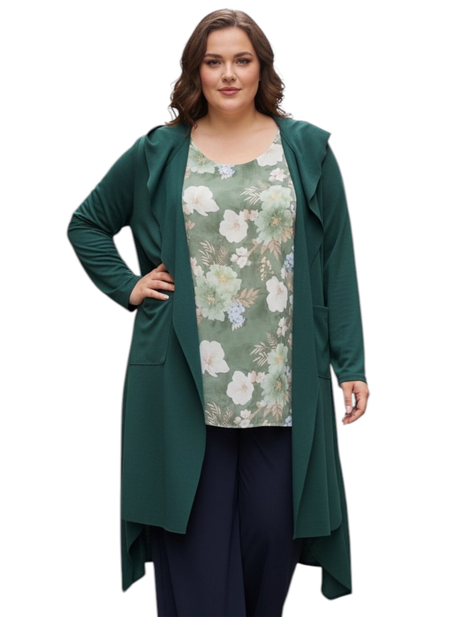 wdzianko_z_kapturem_zielone_duze_rozmiary