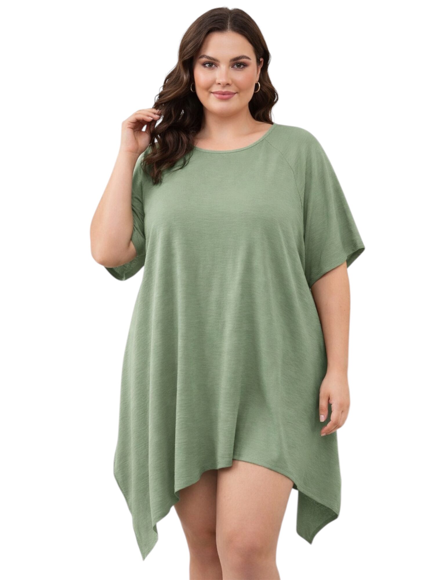 tunika_damska_oliwkowa_przewiewna_xxl