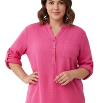 bluzka_damska_guziki_amarant_wiosna_lato