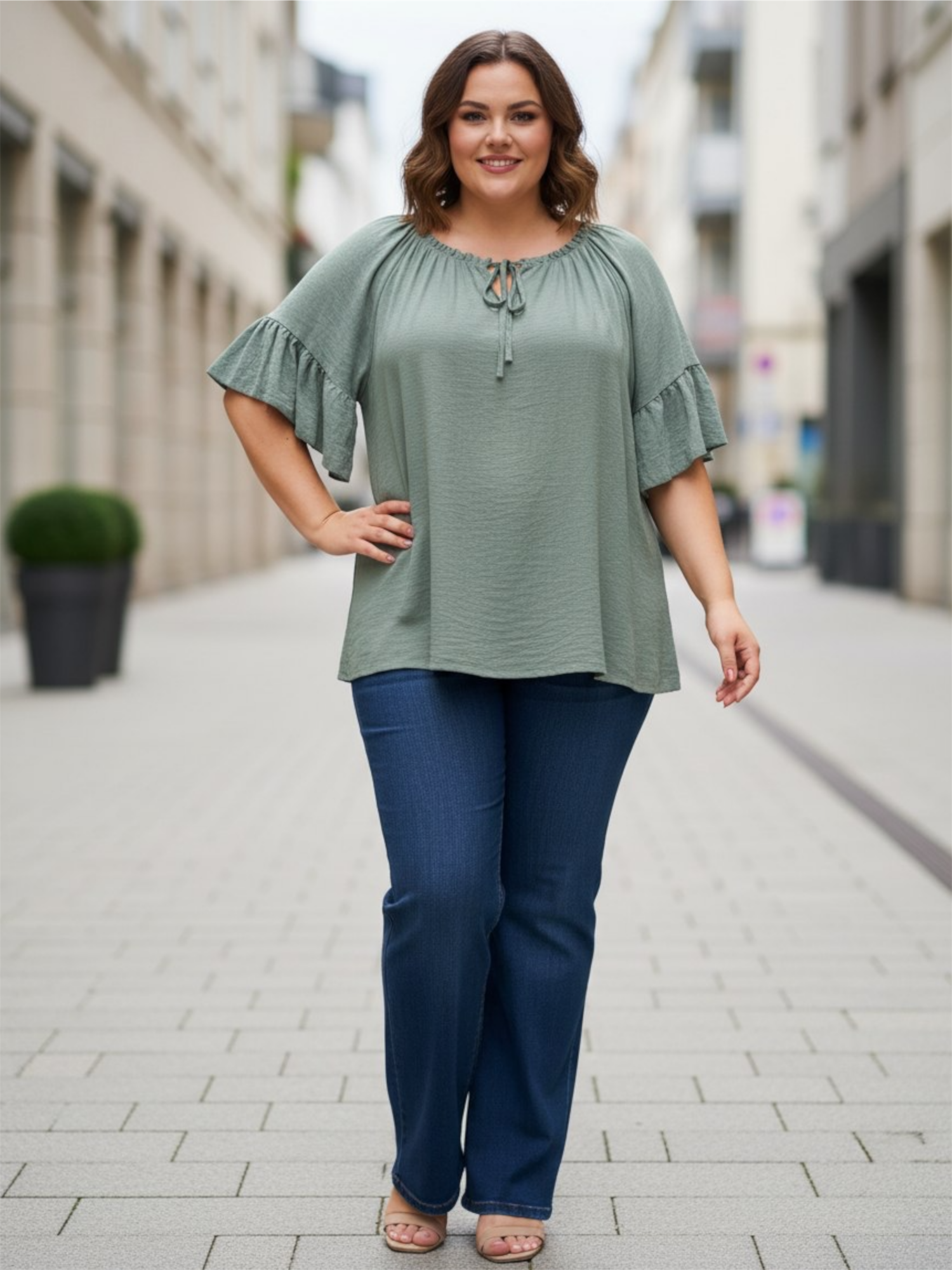 bluzka_hiszpanka_oliwkowa_duze_rozmiary_wiosna_lato