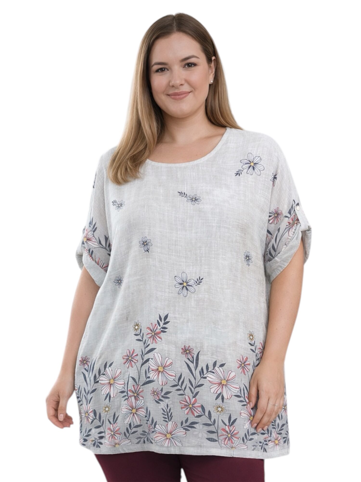 bluzka_szara_kwiaty_duze_rozmiary_wiosna_lato