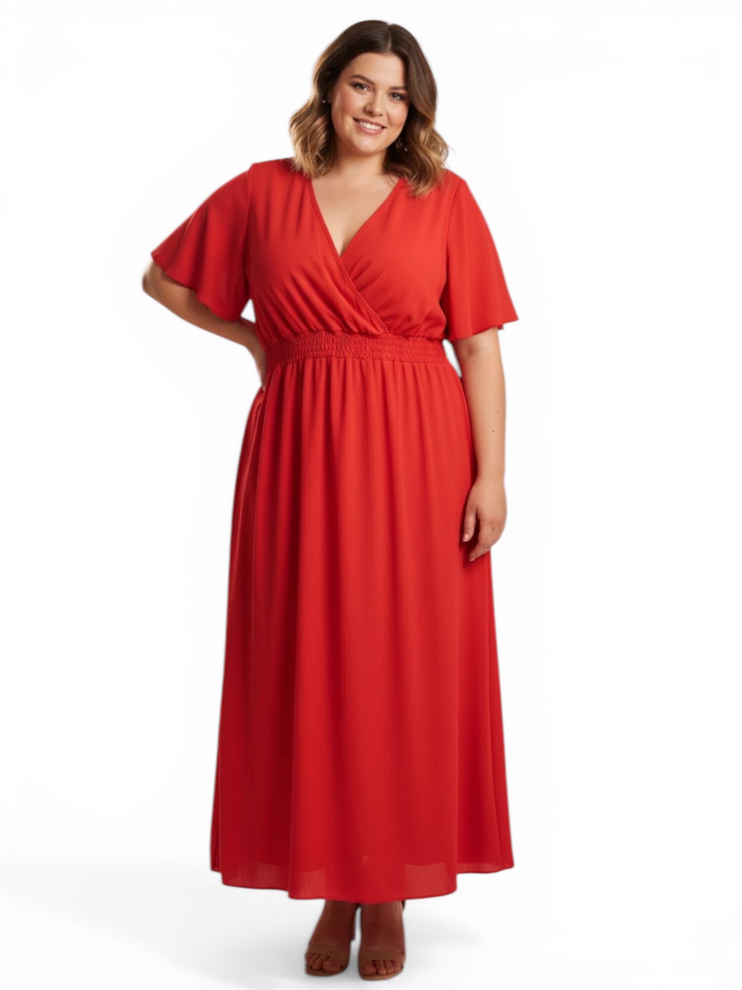 sukienka_czerwona_wiosna_lato_przewiewna_xxl