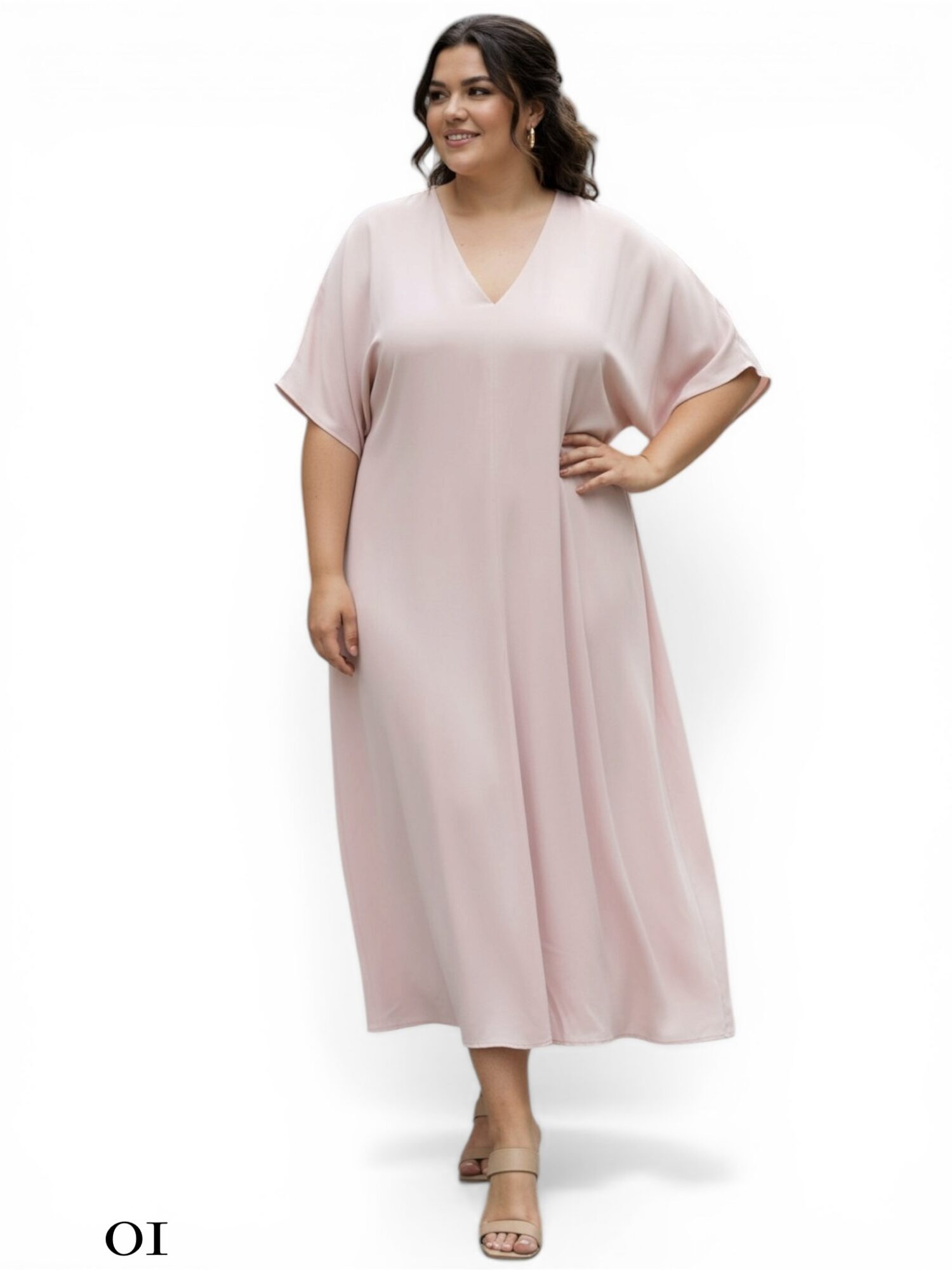 sukienka_damska_gladka_duze_rozmiary_pudrowy_roz