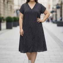 sukienka_damska_czarna_groszki_duzy_rozmiar