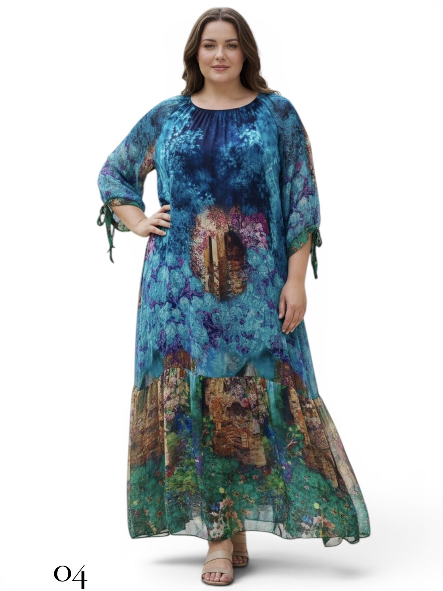 sukienka_augustina_duze_rozmiary_wzory_siatka_jedwab