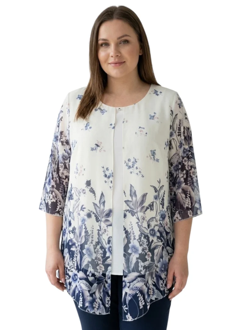 Bluzka dwuwarstwowa plus size